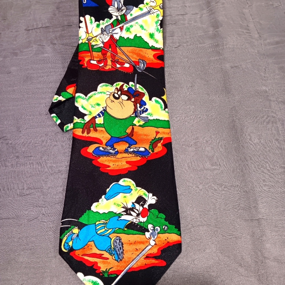 1993 Vintage Warner Bros Men's Golf Tie-1‎